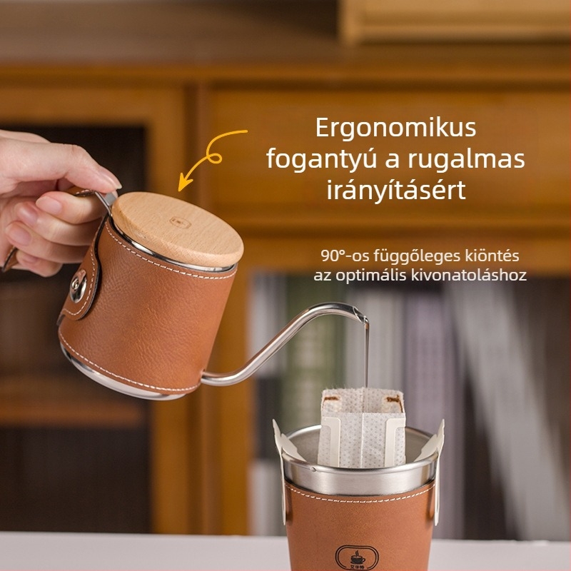 Kézzel készített kávés készlet ajándékdobozban: pour-over kancsó és kávéscsésze