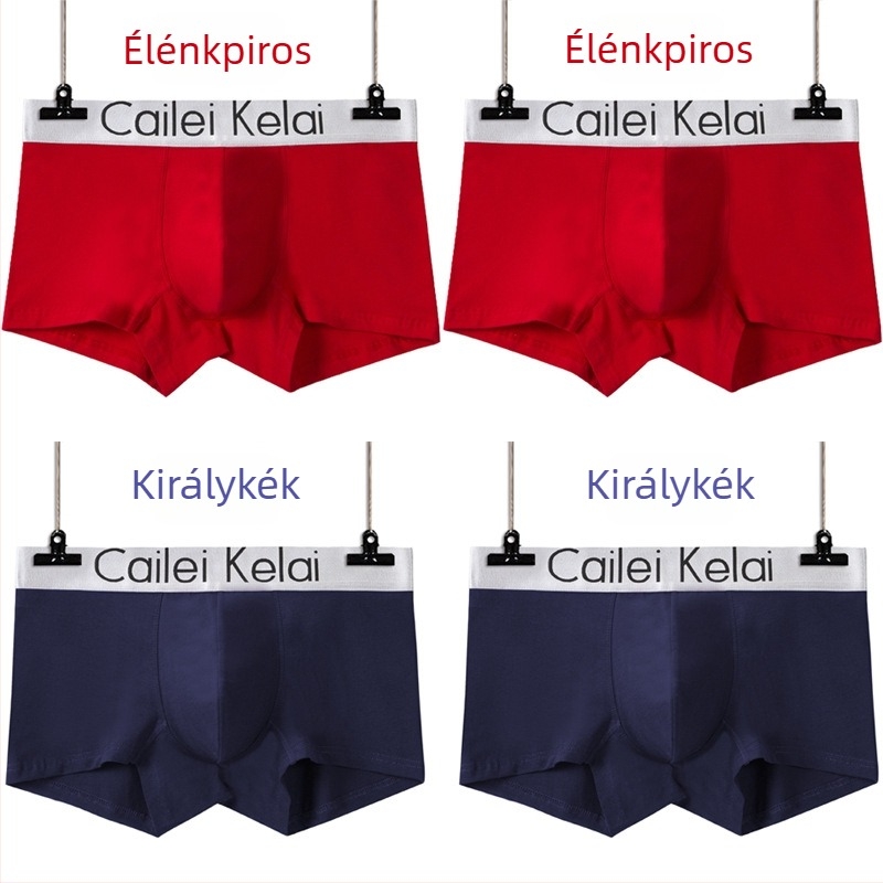 Férfi pamut boxer alsók, nagy méret, dobozos kiszerelés