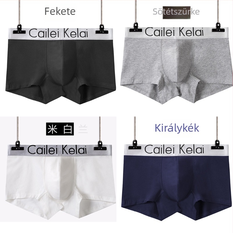 Férfi pamut boxer alsók, nagy méret, dobozos kiszerelés