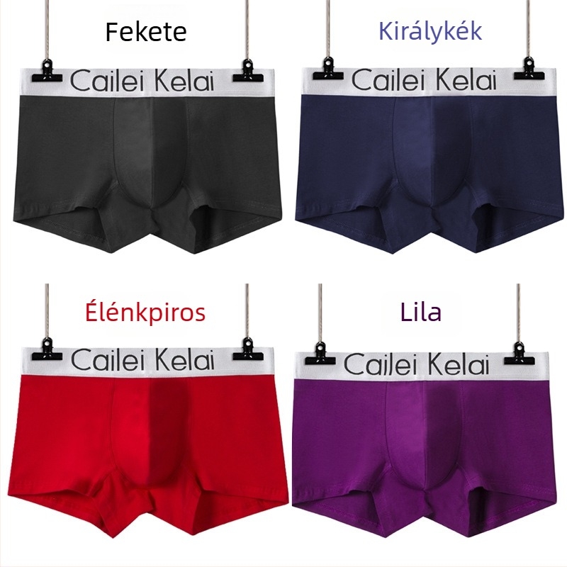 Férfi pamut boxer alsók, nagy méret, dobozos kiszerelés