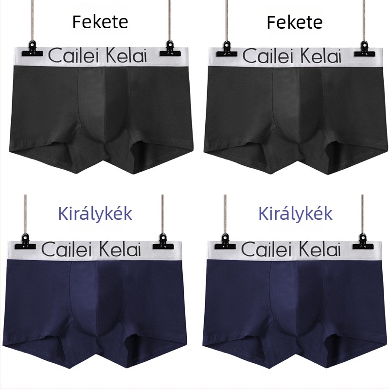 Férfi pamut boxer alsók, nagy méret, dobozos kiszerelés