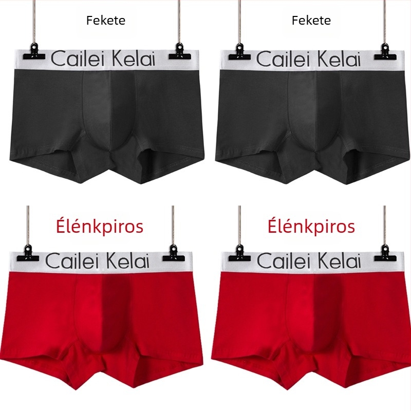 Férfi pamut boxer alsók, nagy méret, dobozos kiszerelés
