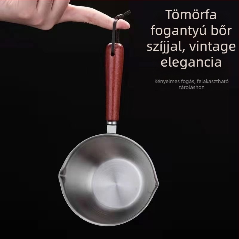 Rozsdamentes acél olajöntő edény, miniatűr multifunkcionális konyhai serpenyő forró olajhoz és sütéshez