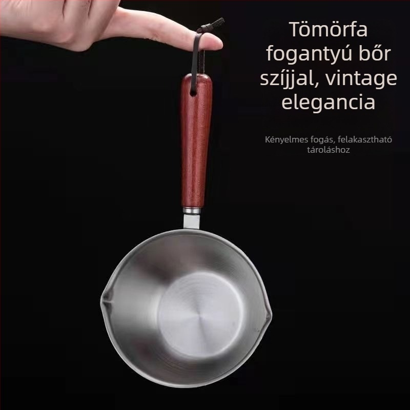 Rozsdamentes acél olajöntő edény, miniatűr multifunkcionális konyhai serpenyő forró olajhoz és sütéshez