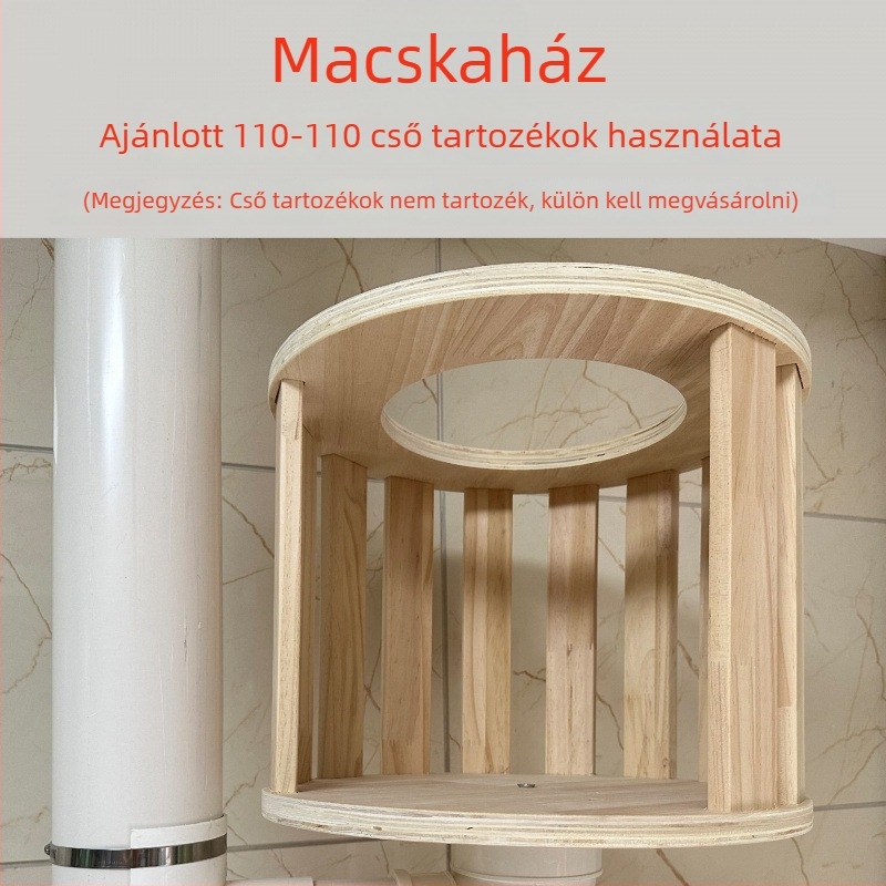 Macskafa mászótorony és fekhellyel – DIY anyagokkal vízvezeték felújításához, erkélyre, PVC lefolyócső és gázvezeték