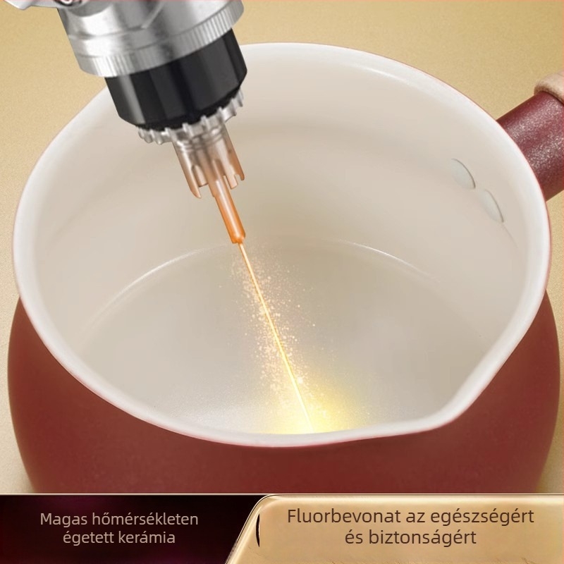 Kerámiás tejes edény, tapadásmentes bevonattal, ideális tej és tejtea melegítésére, kis méretű bébiételhez, indukciós főzőfelülettel kompatibilis