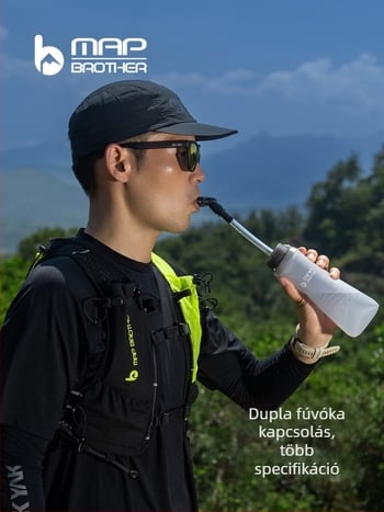 Összecsukható TPU kültéri vízpalack és víztáska futáshoz, túrázáshoz és kerékpározáshoz (250 ml, 420 ml, 500 ml)