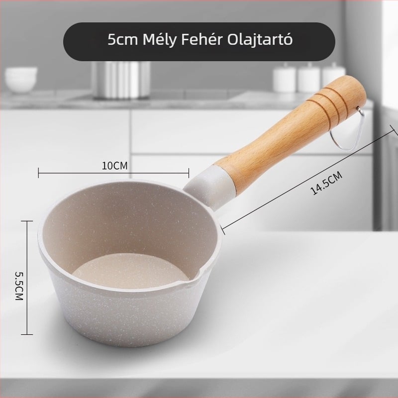 Maifan kő olajlábas a gáz égőhöz, mini mély, tapadásmentes