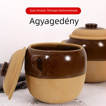 Nagy agyaglábas leveshez, gáztűzhelyhez való, hőálló