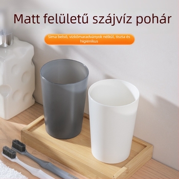 Minimalista műanyag fogkefés pohár öblítésre és iváshoz, otthoni használatra