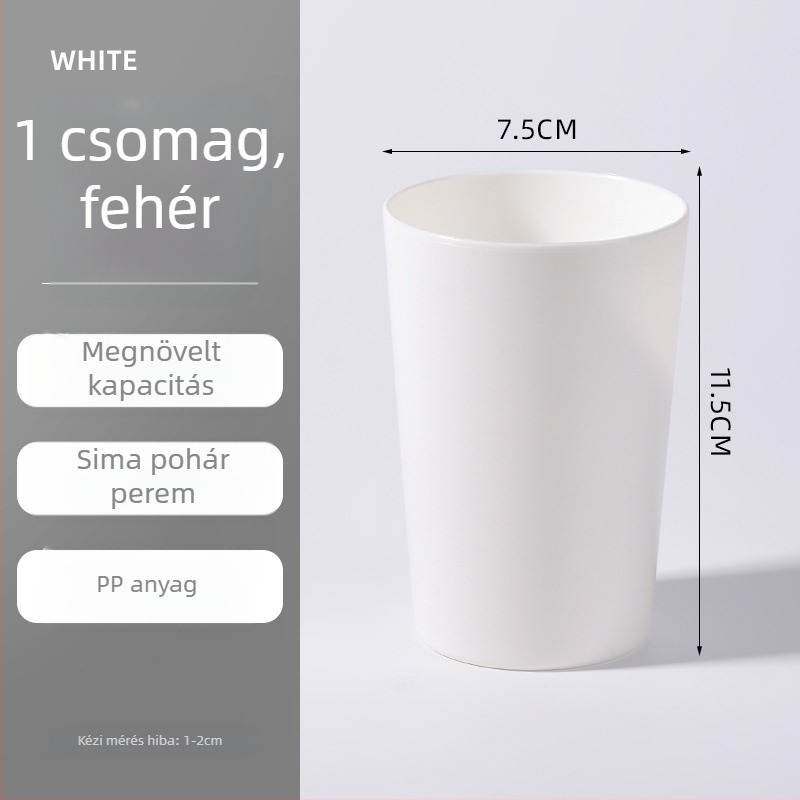 Minimalista műanyag fogkefés pohár öblítésre és iváshoz, otthoni használatra