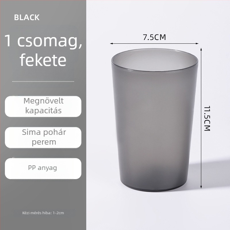 Minimalista műanyag fogkefés pohár öblítésre és iváshoz, otthoni használatra