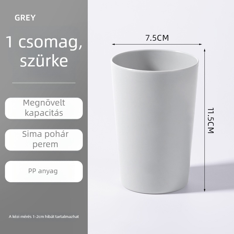Minimalista műanyag fogkefés pohár öblítésre és iváshoz, otthoni használatra