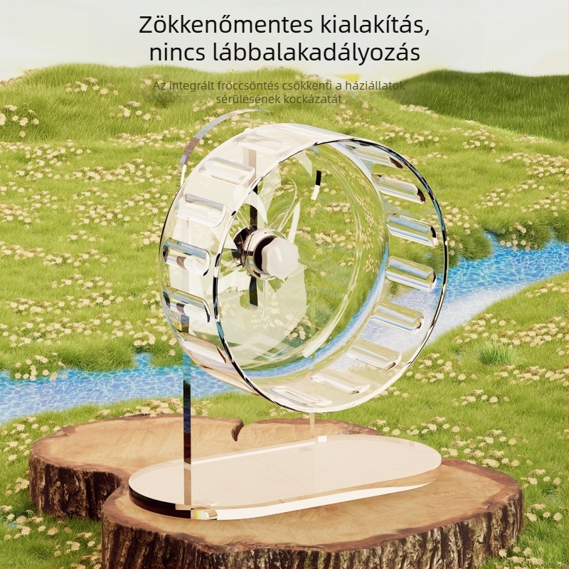 Hamster futókör állvánnyal, rendkívül csendes, nagy dekoratív ketrec futólabdával