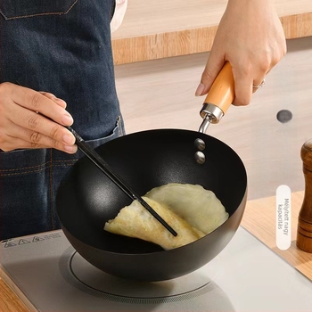 Tapadásmentes mini wok és tejfőző edény kőmintás felülettel, egy személyre