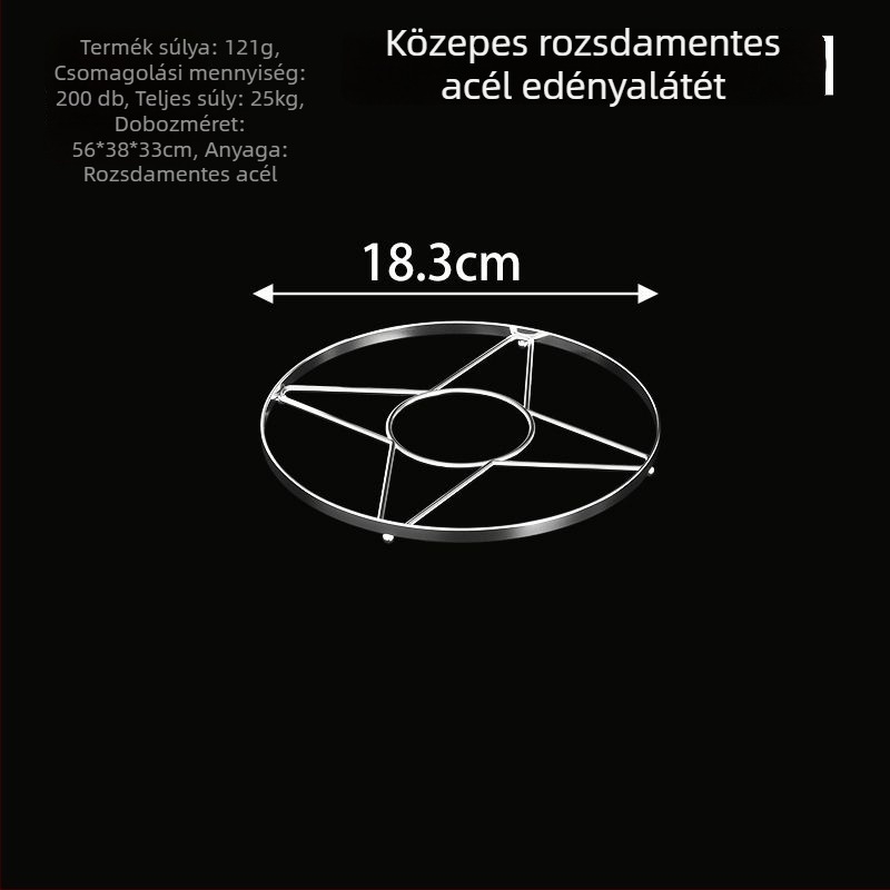 Rozsdamentes acél fazék alátét, kör alakú hőszigetelő asztali alátét, égési védelem
