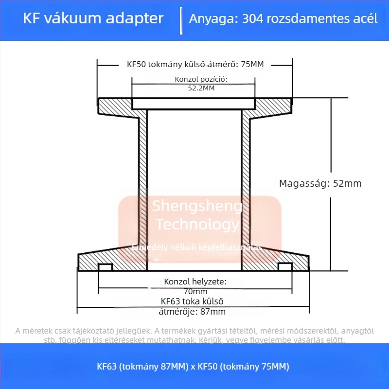 304 rozsdamentes acél vákuum redukáló csatlakozó KF40 gyors csatlakozás cső illesztés hegesztés