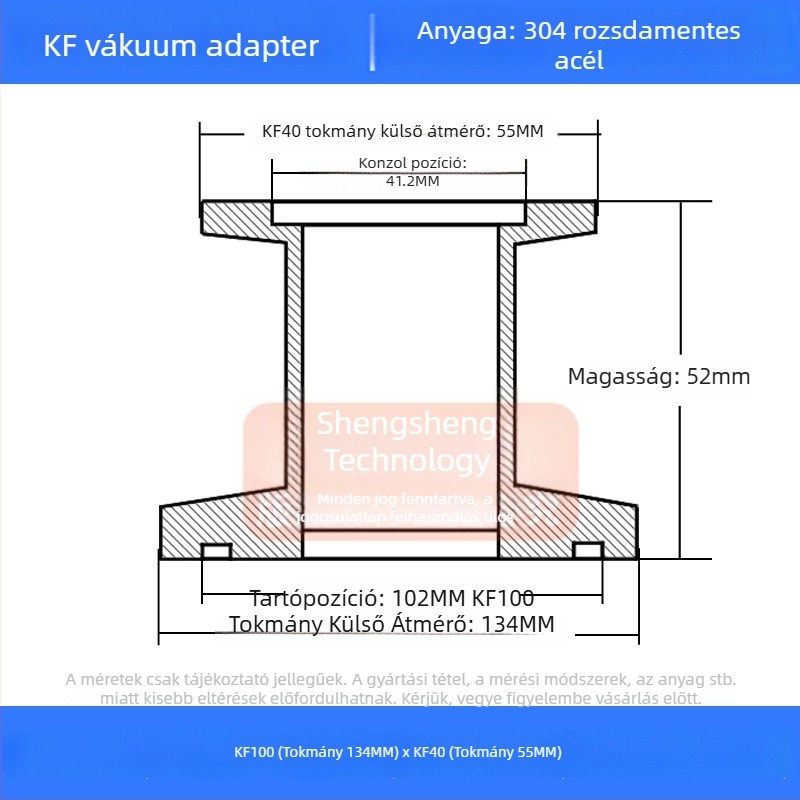 304 rozsdamentes acél vákuum redukáló csatlakozó KF40 gyors csatlakozás cső illesztés hegesztés