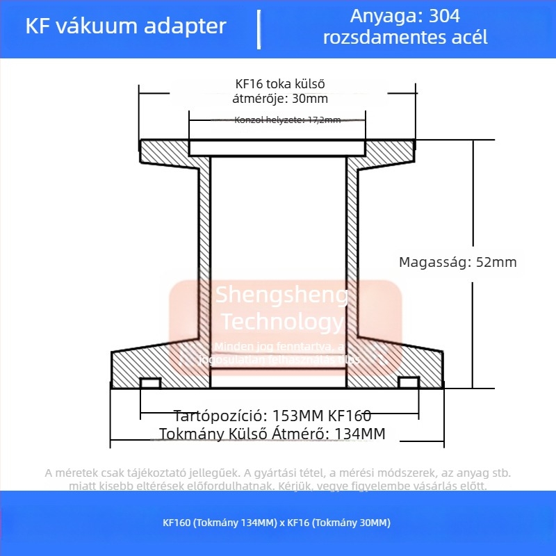 304 rozsdamentes acél vákuum redukáló csatlakozó KF40 gyors csatlakozás cső illesztés hegesztés