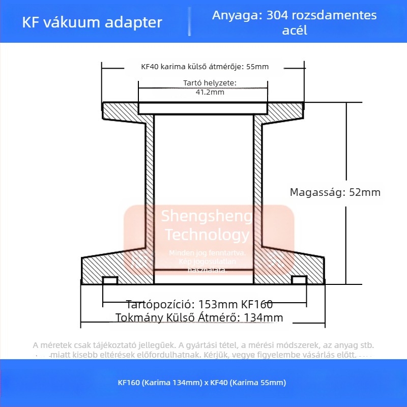 304 rozsdamentes acél vákuum redukáló csatlakozó KF40 gyors csatlakozás cső illesztés hegesztés