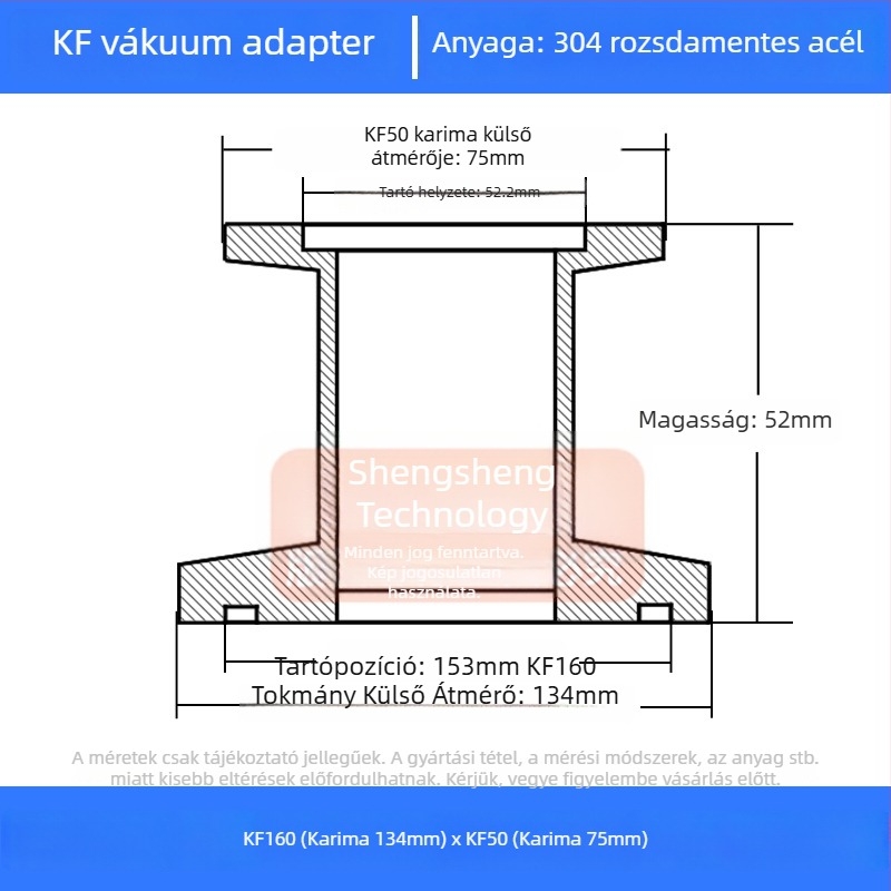 304 rozsdamentes acél vákuum redukáló csatlakozó KF40 gyors csatlakozás cső illesztés hegesztés