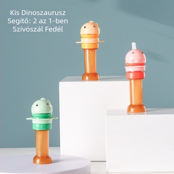 Univerzális vízivó adapter gyerekeknek és babáknak, fulladás elleni kupakkal és szívócső szájrésszel ásványvízhez