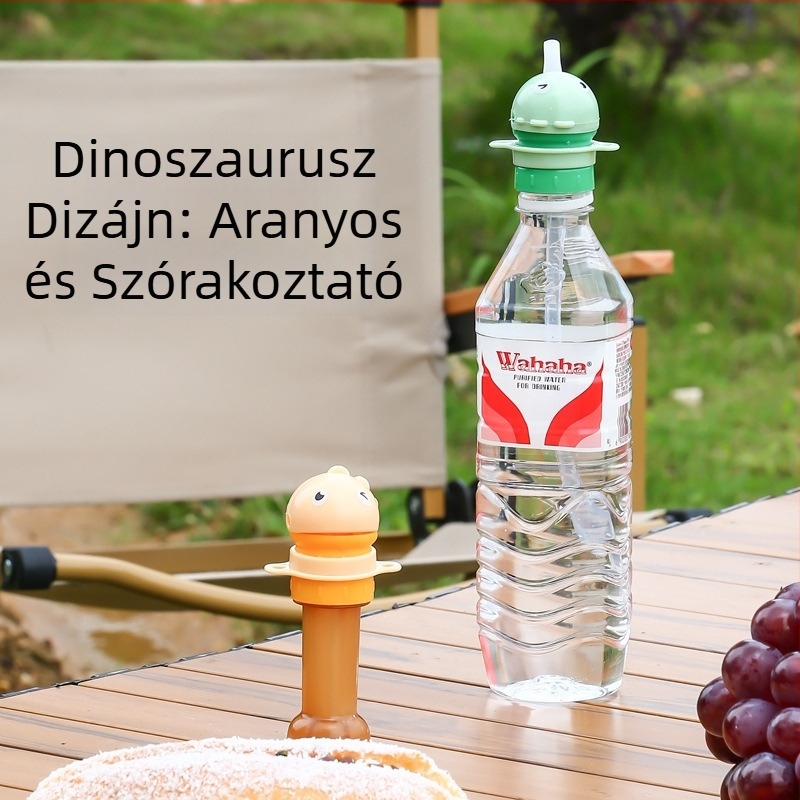 Univerzális vízivó adapter gyerekeknek és babáknak, fulladás elleni kupakkal és szívócső szájrésszel ásványvízhez