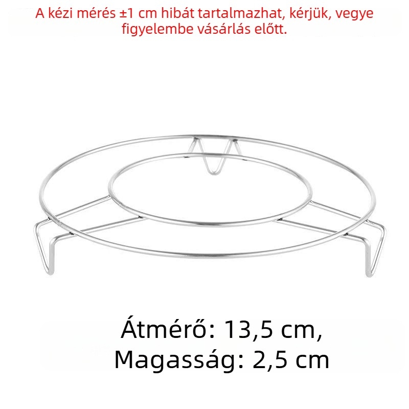 304 rozsdamentes acél körkörös gőzállvány négy lábbal, rizsfőzőhöz, konyhai kiegészítő