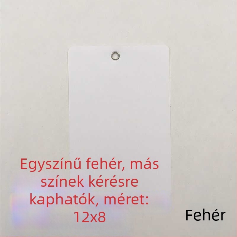 Átlátszó matt logisztikai akasztós címke PVC lemezhez – üres növényi jelzés