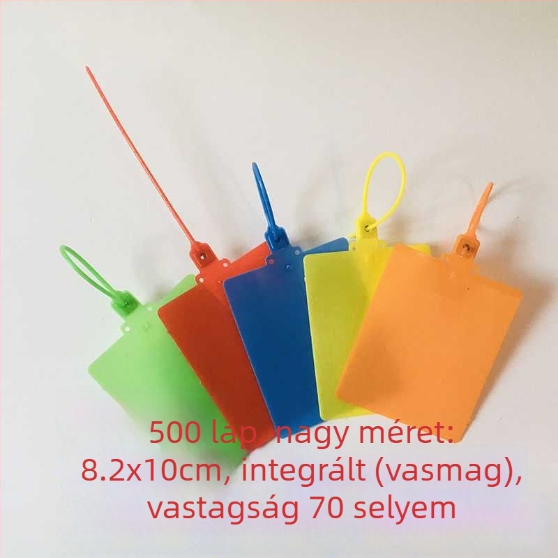 Átlátszó matt logisztikai akasztós címke PVC lemezhez – üres növényi jelzés