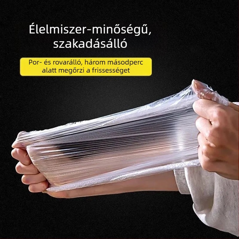 Élelmiszer-minőségű műanyag fólia fedő a maradványokhoz – egyszer használatos frissességvédő, többfunkciós porvédő és szorosan záródó tasak