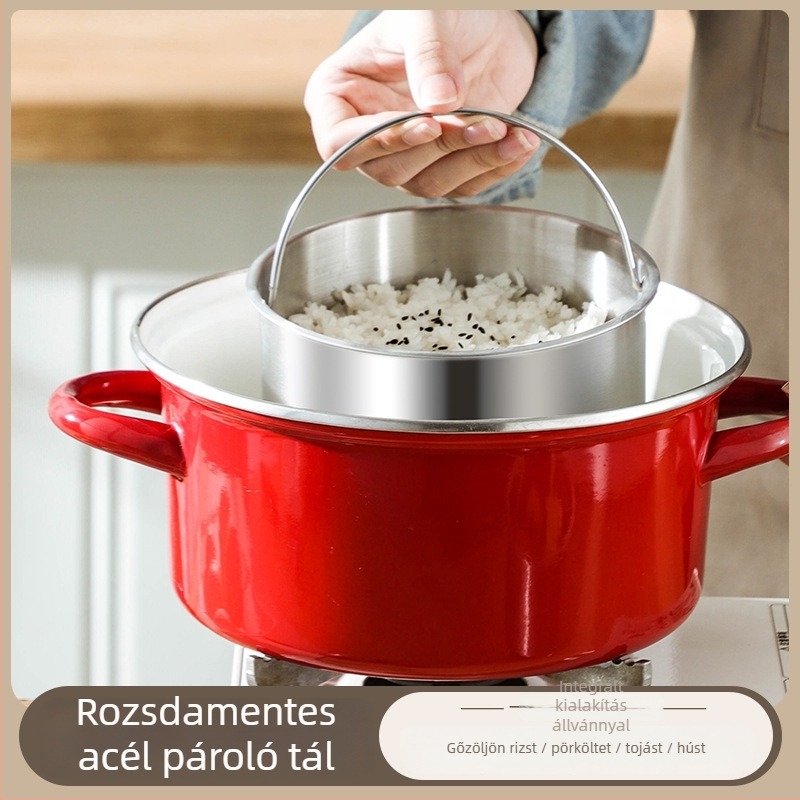 Babáknak készült 304 rozsdamentes acélból készült tojásgőzölő tál, gőzölő tálcával tojáskrémhez