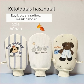 2 az 1-ben fürdőlepedő és fürdőszivacs nőknek és gyerekeknek, dupla oldalú testápoló törölköző, otthoni használatra