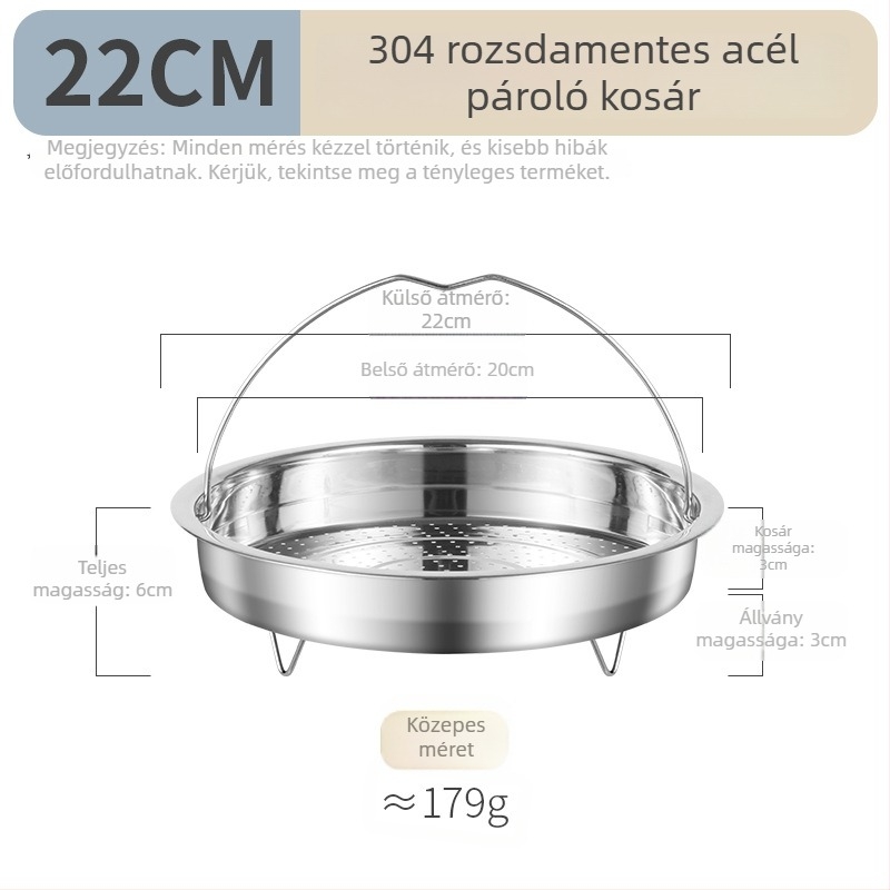 Élelmiszer-minőségű 304 rozsdamentes acél rizspároló kosár, vast gőzölő rács