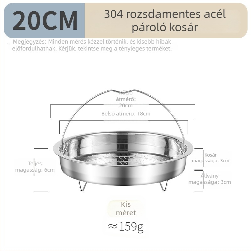 Élelmiszer-minőségű 304 rozsdamentes acél rizspároló kosár, vast gőzölő rács