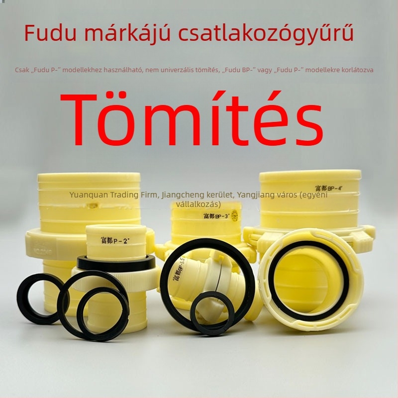Mezőgazdasági gyorskapcsoló tömítőgyűrű vízcsövekhez, eredeti Fudu, méretek 2 hüvelyk, 2,5 hüvelyk és 3 hüvelyk