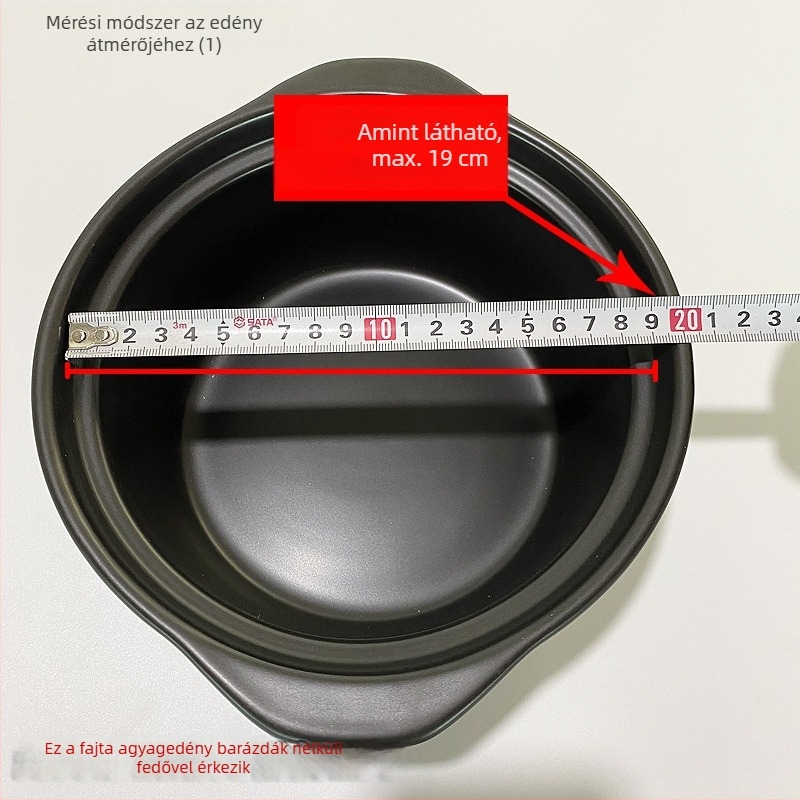 Kerámiából készült edényfedő, fekete vagy fehér porcelánfedél levesekhez és pörköltökhöz