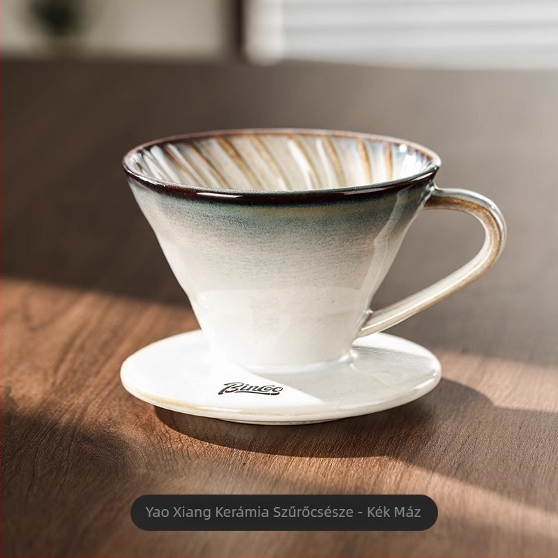 Bincoo Pour-Over kávé készlet kerámia szűrővel, megosztható kanna és kézi őrlő otthoni használatra