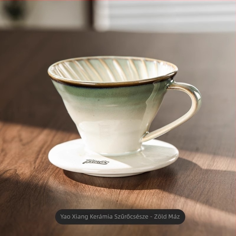 Bincoo Pour-Over kávé készlet kerámia szűrővel, megosztható kanna és kézi őrlő otthoni használatra