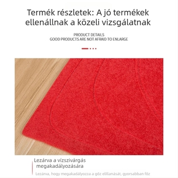 Vörös egy lyukas gőzölő alátét, légszivárgás elleni légpárna, sarokzáró tömítő párna, textil alátét gőzöléshez, dupla rétegű