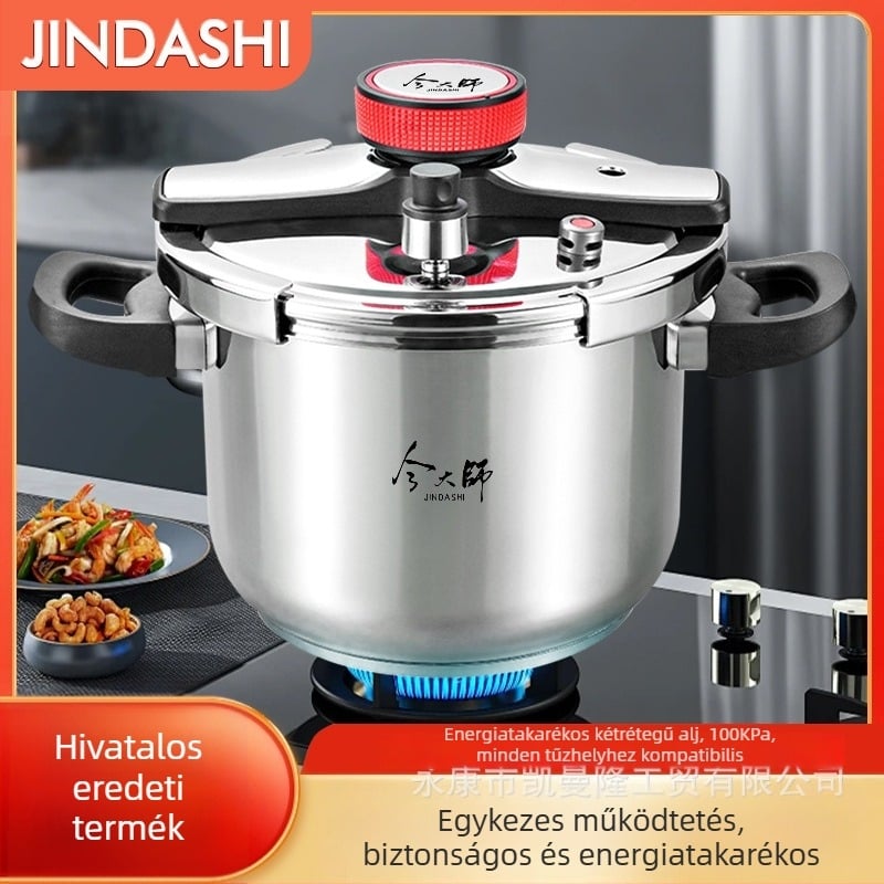 Robbanásbiztos univerzális nyomásos fazék 304 rozsdamentes acélból, 4L/6L/8L, nagy kapacitású leveses fazék