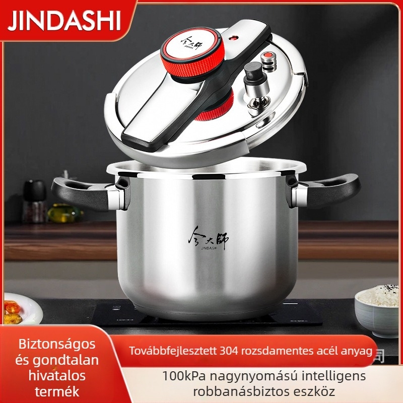 Robbanásbiztos univerzális nyomásos fazék 304 rozsdamentes acélból, 4L/6L/8L, nagy kapacitású leveses fazék