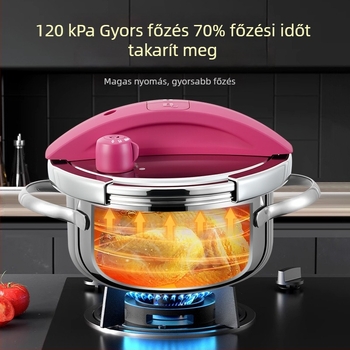 Sonorous mini nyomásfőző 1–2 adaghoz, 316 rozsdamentes acélból, robbanásbiztos, gázfőzéshez