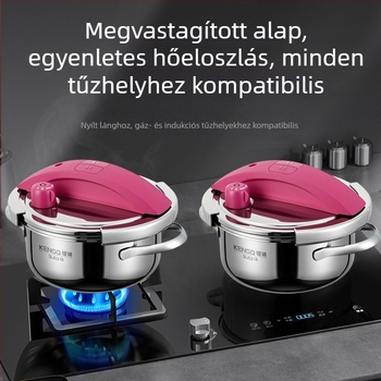 Sonorous mini nyomásfőző 1–2 adaghoz, 316 rozsdamentes acélból, robbanásbiztos, gázfőzéshez