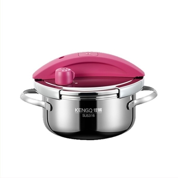 Sonorous mini nyomásfőző 1–2 adaghoz, 316 rozsdamentes acélból, robbanásbiztos, gázfőzéshez