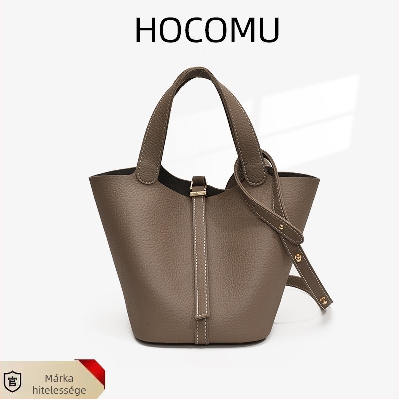 2025 PU vödrös táska, nagy kapacitású, városi minimalist stílus, válltáskaként vagy crossbody