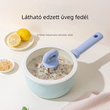 Új kerámiaglázzal bevont tejlábas mindennapi használatra, edény bébiételezéshez, egyszemélyes leveses lábas, minden főzőlapon használható