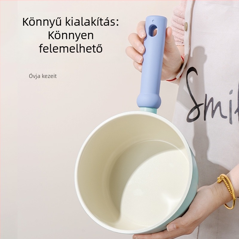 Új kerámiaglázzal bevont tejlábas mindennapi használatra, edény bébiételezéshez, egyszemélyes leveses lábas, minden főzőlapon használható