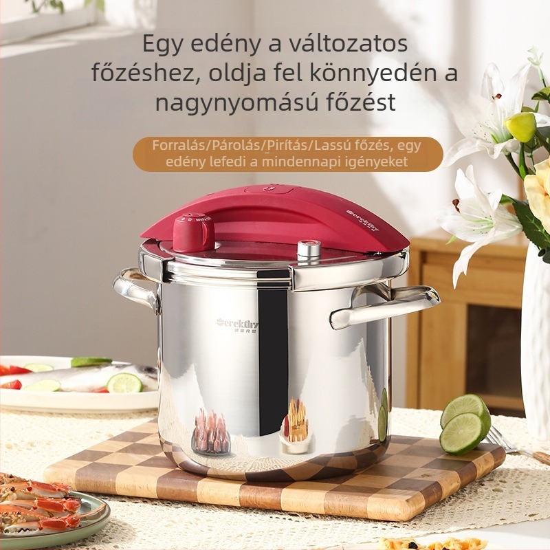 Drexe új rozsdamentes acél nyomásfőző edény, 304 rozsdamentes acél, multifunkcionális, indukciós főzőfelülettel kompatibilis