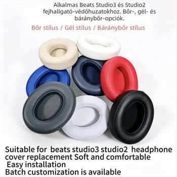 Bőr és szivacs fülpárnák Beats Studio 2.0 és 3.0-hoz (2. és 3. generáció)
